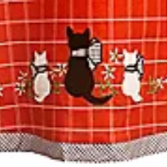 Stan Herman Plaid Flannel Cats on Parade Nightshirt - Picture 2 of 5